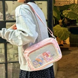 New Y2K Mini Anime Ita Bag Portable Outdoor Small Crossbody Bag Cute Girl Transparent Shoulder Bag Otaku DIY Comic Display Purse