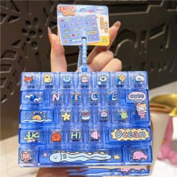 Portable 26 Grid Keyboard Keychain Pendant for Bags Backpacks Halloween Costume Accessory Decompression Fingertip Sensory