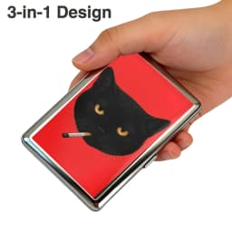 Vintage Metal Card Case Stainless Steel Cash Storage Box with Snap Closure Versatile Metal Cigarette Case Business Card Holder
