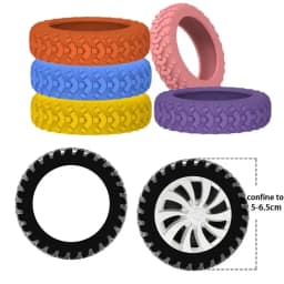 8Pcs/Set Thicken Texture Silicone Wheels Protector For Luggage Reduce Noise Travel Luggage Wheels Cover Luggage Accessories