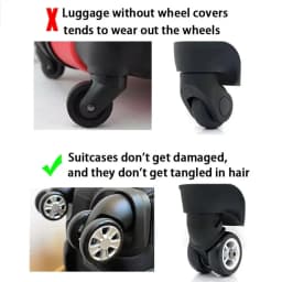 8Pcs/Set Thicken Texture Silicone Wheels Protector For Luggage Reduce Noise Travel Luggage Wheels Cover Luggage Accessories