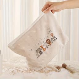 Small Animal Pattern Printed Corduroy Zipper Makeup Bag Storage Bags Cosmetic Makeup Bag Multifunctional Wash Bag with Lining