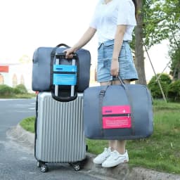 New foldable waterproof travel luggage bag, large capacity luggage storage bag, boarding luggage travel handbag, suitable for bu