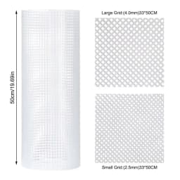 DIY Crafting Plastic Bag Mesh Grid Durable 33x50CM Canvas Bag Sheets Black White Acrylic Yarn Crafting Knit