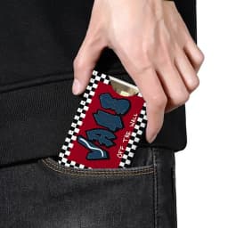 Fashion V-VANS PU Leather Cardholder Ultra Slim Credit ID Card Organizer Lightweight Business Card Holder