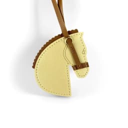Horse Head Horseshoe Bag Charm, Equestrian Purse Accessory Gift, Handmade PU Leather Pony Ornament for Bags, Vintage Horse Gifts