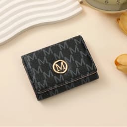 New Women's PU Print Short Wallet High-end Coin Purse Fashion Three Fold Multi Card Slots Multi-functional Female Small Wallet