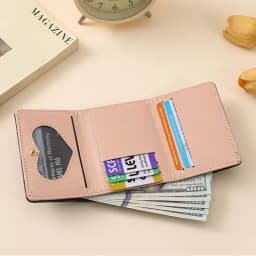 New Women's PU Print Short Wallet High-end Coin Purse Fashion Three Fold Multi Card Slots Multi-functional Female Small Wallet