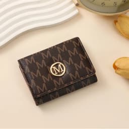 New Women's PU Print Short Wallet High-end Coin Purse Fashion Three Fold Multi Card Slots Multi-functional Female Small Wallet