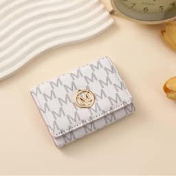 New Women's PU Print Short Wallet High-end Coin Purse Fashion Three Fold Multi Card Slots Multi-functional Female Small Wallet