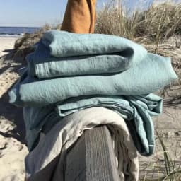 Home Textiles Bedding 100% French Linen Stone-washed Natural Duvet Cover Comfortable Quilt Comforter Cover Queen Durable Healthy