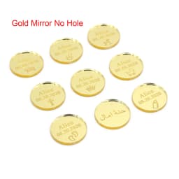 50pcs Personalized Name Shower Baby Baptism Tag Engraved Acrylic Round Circle Wedding Table Party Decoration Custome Gift Favors