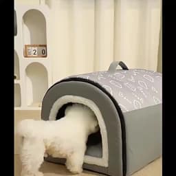 Warm Dog House Detachable Pet Sleeping Bed for Small Medium Dogs Cats Soft Non-slip Dog Kennel Puppy Kitten Nest Pet Supplies
