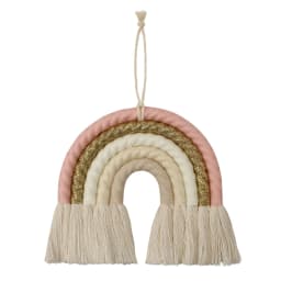 OOTDTY 5 Lines Macrame Rainbow Hanging Ornament DIY Rope Handmade Woven Wall Decor Baby Girls Room Decor Home Nursery Decor