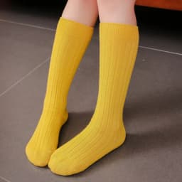 4-12 Years Children Knee-length Socks Spanish Style Autumn Fashion Solid Color Cotton Socks