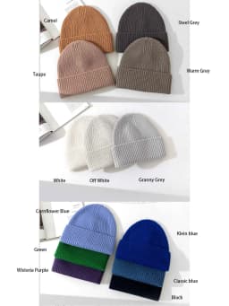 Wool Beanies Women Knitted Cap Hat Men Winter Warm Bonnet
