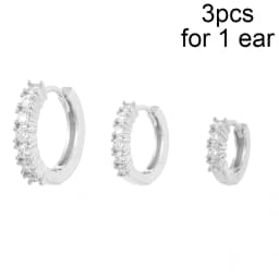 CRMYA Gold Silver Filled 16mm 14mm 12mm Flower Higgle Earring CZ Zircon Hoop Earrings For Women Girls Jewelry Wholesale