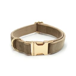 Light Coffee Velvet Harness for Dogs Personalized Mini Size Collar for Cat Tiny Dogs Soft Adjustable Bowtie Collar and Leash Set