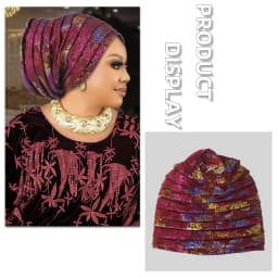 Muslim Headscarf Hat Turbante Mujer African Headpiece Glitter Full Body Pleated Turban Cap for Women 2023 Lady Head Wraps