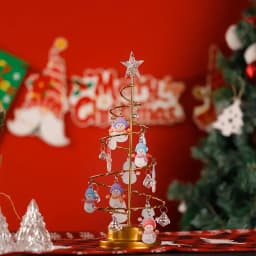 Personalized Family Names LED Christmas Tree Table Lamp Modern Crystal Desk Decor Light Bedroom Custom Charms Christmas Gift