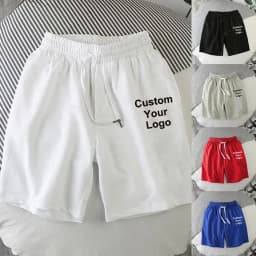 New Men's Custom Your Logo Quick-drying Short Pants Summer Sports Jogging Loose Fitness Shorts Mesh Breathable Beach Shorts