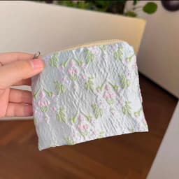 Mini Small Zipper Coin Purse Women Cute Floral Clutch Purse Lipstick Bag Key Wallet Lady Cotton Travel Makeup Storage Bag Pouch