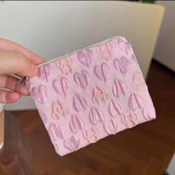 Mini Small Zipper Coin Purse Women Cute Floral Clutch Purse Lipstick Bag Key Wallet Lady Cotton Travel Makeup Storage Bag Pouch