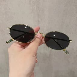 Oval Shape Sunglasses for Women Korean Fashion UV Protection Designer Sunglass Woman Beach Playing Men's Glasses