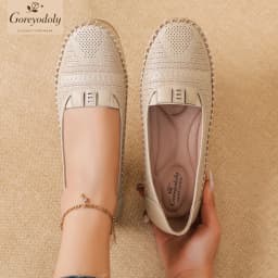 Goreyodoly women loafers breathable casual flats wide fit lightweight slip on comfort soft sole everyday walking shoes