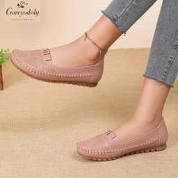 Goreyodoly women loafers breathable casual flats wide fit lightweight slip on comfort soft sole everyday walking shoes