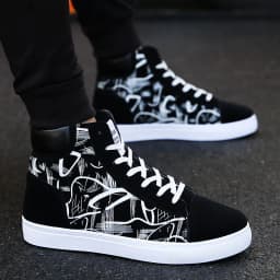 New men high top Canvas Shoes Outdoor Fashion walking Sneakers Male Casual Vulcanized Shoes Student Anti slip Tenis sports shoes