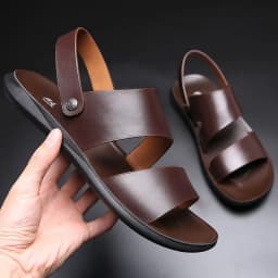 Men's Summer Breathable Casual Slip-On Sandals Outdoor Beach Wear-Resistant Anti-Slip Daily Commute Two-Way Wear Slippers-HX2029