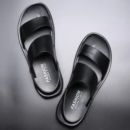 Men's Summer Breathable Casual Slip-On Sandals Outdoor Beach Wear-Resistant Anti-Slip Daily Commute Two-Way Wear Slippers-HX2029