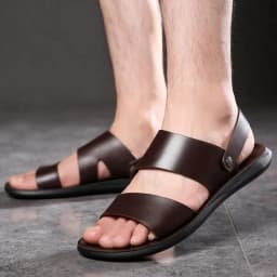 Men's Summer Breathable Casual Slip-On Sandals Outdoor Beach Wear-Resistant Anti-Slip Daily Commute Two-Way Wear Slippers-HX2029