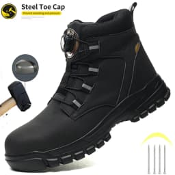 New Safety Boots Men Work Indestructible Shoes Sneakers Steel Toe Protective Boots Anti-smash Anti-puncture Waterproof Boots