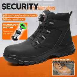 New Safety Boots Men Work Indestructible Shoes Sneakers Steel Toe Protective Boots Anti-smash Anti-puncture Waterproof Boots