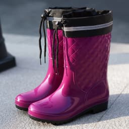 Minimalist Style Outdoor Work Kitchen Anti Slip Waterproof Drawstring Drum Mouth All Season Universal Women's Rain Boots