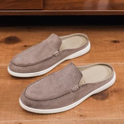 Summer Men Loafers Fashion Slip on Men Half Slippers Comfortable Lazy Casual Shoes Outdoor Man Sandals Lightweight Walking Shoes