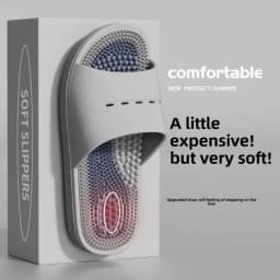 Massage Slippers Men's Summer Indoor Home Bathroom Bath Sole Acupoints Foot Therapy Non-slip Sandals Men's Men Slippers Shoes