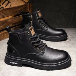 Autumn winner new retro comfortable high top shoes fashionable versatile casual warm short boots Elegant minimalist men shoes