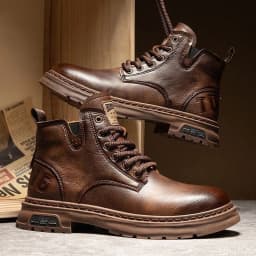 Autumn winner new retro comfortable high top shoes fashionable versatile casual warm short boots Elegant minimalist men shoes
