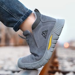 Electric Welder Safety Boots Men Anti Smashing Anti Piercing Work Protection Shoes Steel Toe Anti Scalding Safety Shoes Man