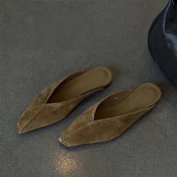 Mules Shoes for Women Flats Slippers Slingback Summer Sandals 2026 New Fashion Suede Flip Flops Dress Brand Designer Woman Shoes