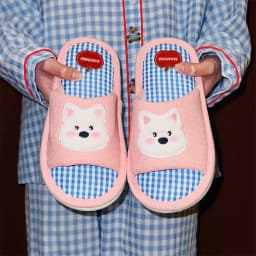 Women Men House Fur Slippers Casual Cute Lovely Animals Pattern Design All Season Indoor Non-slip Warm Soft Soles Comfy Home New