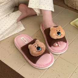 Women Men House Fur Slippers Casual Cute Lovely Animals Pattern Design All Season Indoor Non-slip Warm Soft Soles Comfy Home New
