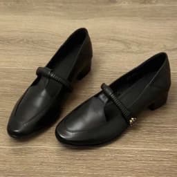 Spring/Fall New Women's Vintage Mary Jane Shoes - Square Toe Low Cut Flats Soft Leather Loafers British Style Casual Shoes 2026