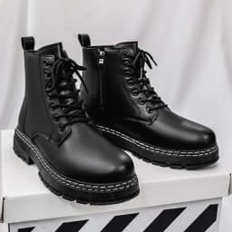 Men's High Top Denim Boots, Casual Sports Shoes, Trendy and Fashionable Men's Boots