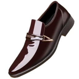 Spring Autumn Men's New Leather Shoes Casual Patent Leather Oxford footwear Moccasin Fashion business shoes Trend non slip Shoe