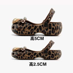 2026 Trendy Women's Leopard Print Mary Jane Clogs 5cm Thick Platform Sandals Arch Support Soft Sole Non-slip Beach Summer Wedges