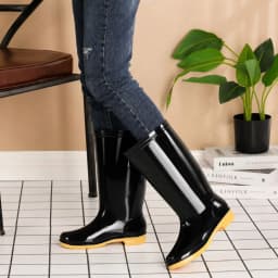 Non-slip Women's Long Rain Boots Waterproof High-Top Garden Rain Shoes Durable Lightweight Water Shoes For Outdoors,Kitchen,Work